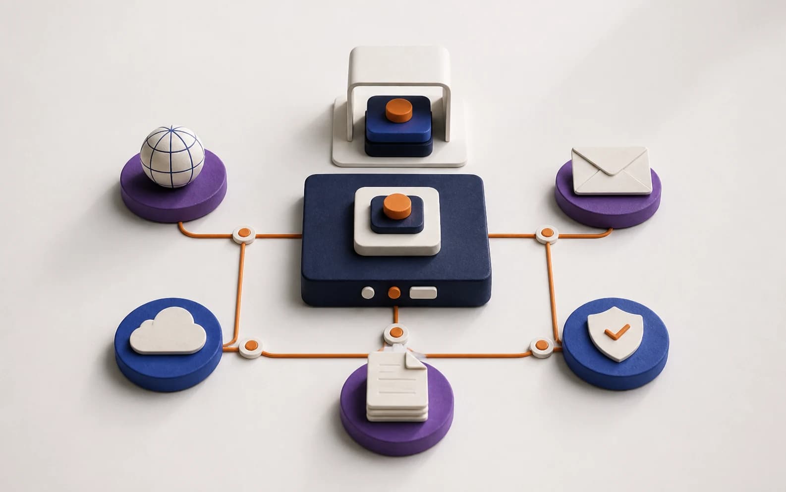 Tactile connected infrastructure system for hosting, domains, email, backups, and security